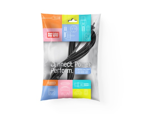 Кабель живлення C7 3m black ColorWay (CW-CBP086-BK)