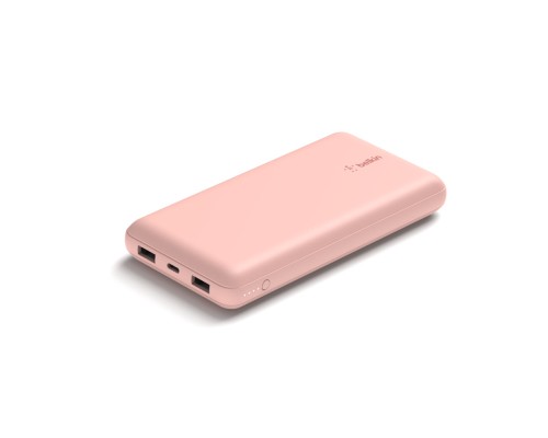 Батарея універсальна Belkin 20000mAh 15W, Dual USB-A, USB-C Rose Gold (BPB012BTRG)