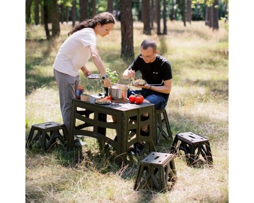 Стілець складаний Tribe Camp Chair Low пластиковий Olive (T-EF-0001-olive)