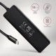 Концентратор AXAGON USB-C to 4xUSB 3.0 black (HUE-C1C)