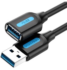Дата кабель USB 3.0 A Male to A Female Extension Cable 0.5M black PVC Type VENTION (CBHBD)