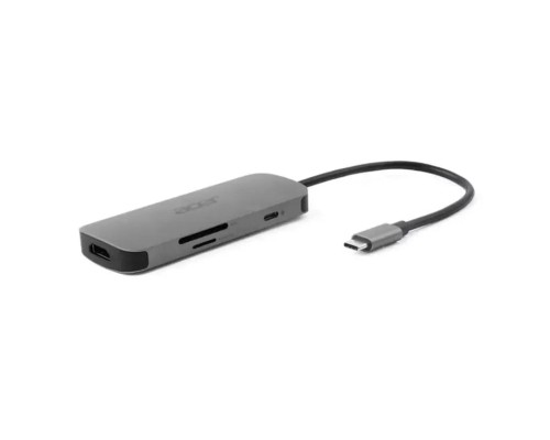 Концентратор Acer USB-C 7-in-1 3xUSB 3.2 + HDMI + USB-C + PD + SD gray (HP.DSCAB.018)