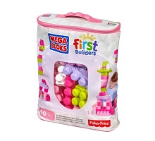 Конструктор Mega Bloks рожевий у мішку 60 деталей (DCH54)