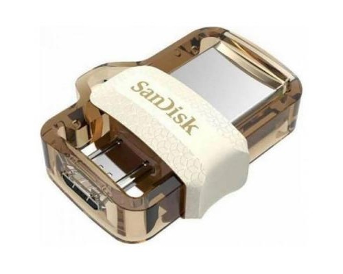 USB флеш накопичувач SanDisk 32GB Ultra Dual Drive m3.0 White-Gold USB 3.0/OTG (SDDD3-032G-G46GW)