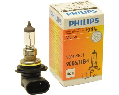 Автолампа Philips HB4 Vision, 3200K, 1шт (9006PRC1)