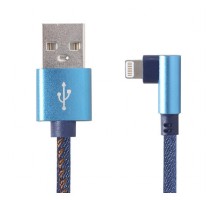 Дата кабель USB 2.0 AM to Lightning 1.0m corner Cablexpert (CC-USB2J-AMLML-1M-BL)