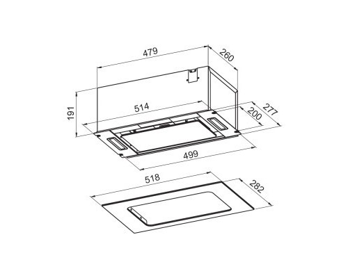 Витяжка кухонна Pyramida CHGX 521 BL
