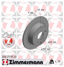Гальмівний диск ZIMMERMANN 200.2519.20