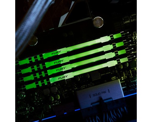Модуль пам'яті для комп'ютера DDR4 16GB (2x8GB) 3600 MHz Fury Beast RGB Kingston Fury (ex.HyperX) (KF436C17BBAK2/16)