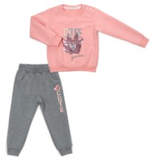 Спортивний костюм дитячий Breeze з короною перевертишем (16480-104G-peach)