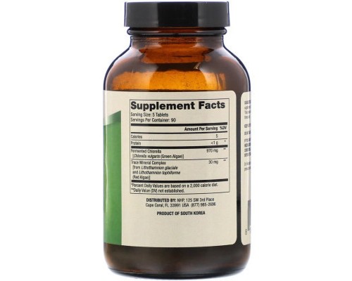 Трави Dr. Mercola Ферментована Хлорелла, Fermented Chlorella, 450 таблеток (MCL-01585)