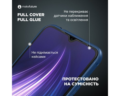 Скло захисне MakeFuture Apple iPhone 13 Pro Max Full Cover Full Glue (MGF-AI13PM)