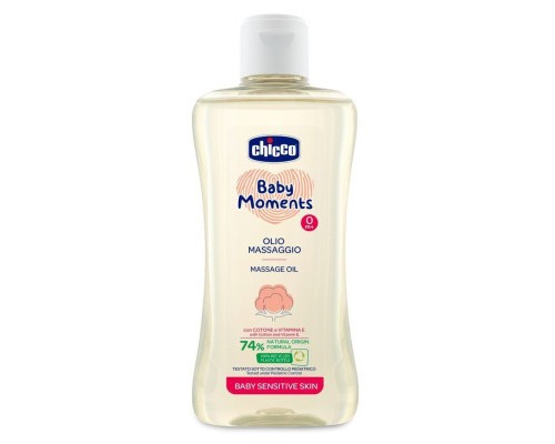 Дитяча олія Chicco Baby Moments масажна для чутливої шкіри 200 мл (10242.00)