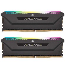 Модуль пам'яті для комп'ютера DDR4 16GB (2x8GB) 3200 MHz Vengeance RGB PRO Black Corsair (CMH16GX4M2E3200C16)