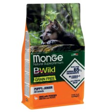 Сухий корм для собак Monge Dog Bwild Gr. Free Puppy&Junior качка 2.5 кг (8009470004787)