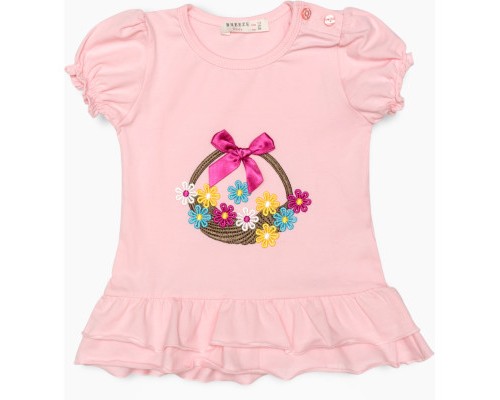 Футболка дитяча Breeze з квіточками (14352-86G-pink)