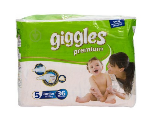 Підгузки Giggles Premium Junior 11-25 кг 36 шт (8680131201617)