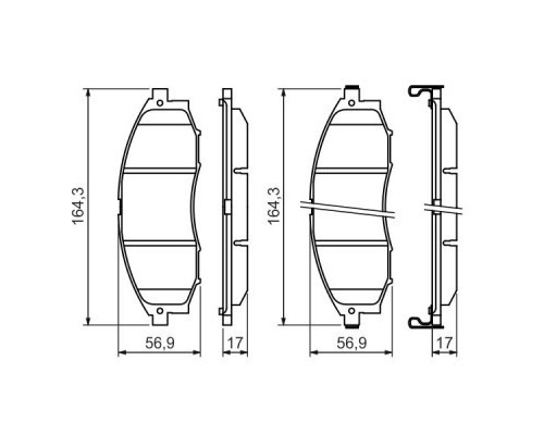Гальмівні колодки Bosch 0 986 494 152