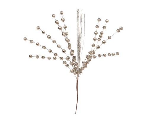 Декоративна гілка YES! Fun Намистини золоті, 44 см, гліттер (973984)