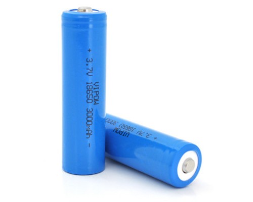 Акумулятор 18650 3000mAh, TipTop, 3.7V, Blue Vipow (ICR18650-3000mAhTT) 