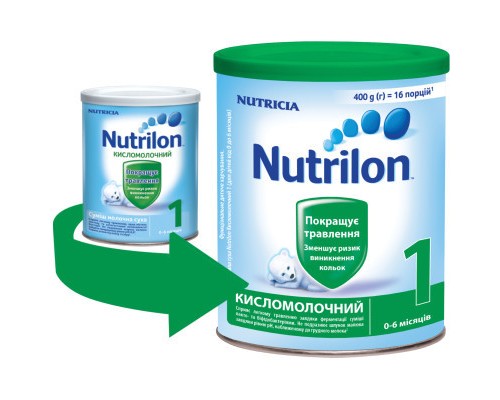 Дитяча суміш Nutrilon 1 Kисломолочний 400 г (3041091282866)