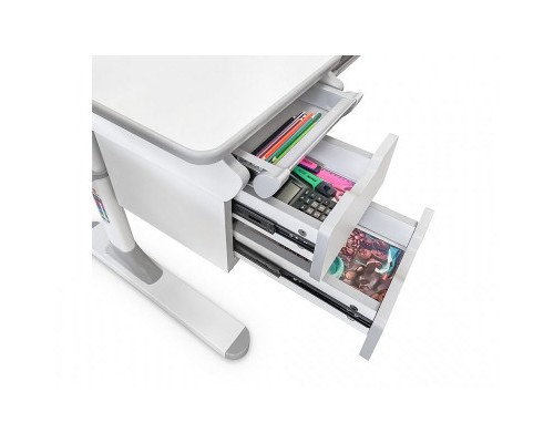 Парта Mealux Hamilton Multicolor Pink (BD-680 W/G MC+PN з полицею)