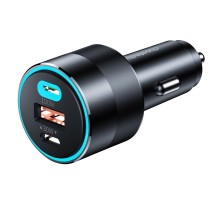 Зарядний пристрій Choetech car 2хUSB-C+USB-A 130W QC3.0/PD/PPS black (TC0011-BK)