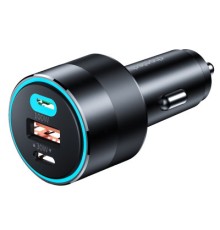 Зарядний пристрій Choetech car 2хUSB-C+USB-A 130W QC3.0/PD/PPS black (TC0011-BK)