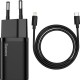 Зарядний пристрій Baseus Super Si 1C 20W With Cable Type-C/iP Black (TZCCSUP-B01)