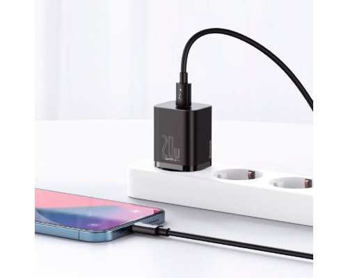 Зарядний пристрій Baseus Super Si 1C 20W With Cable Type-C/iP Black (TZCCSUP-B01)