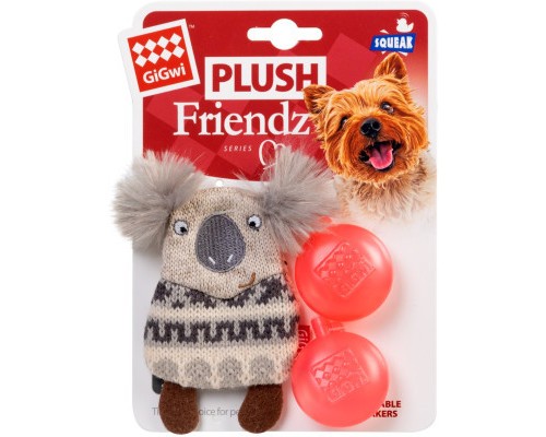 Іграшка для собак GiGwi Plush Коала з пискавкою 10 см (75012)