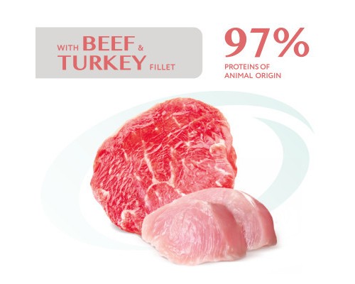 Вологий корм для кішок Optimeal для стерилізованих/кастрованих з яловичиною та індичим філе в желе 85 г (4820215365901)