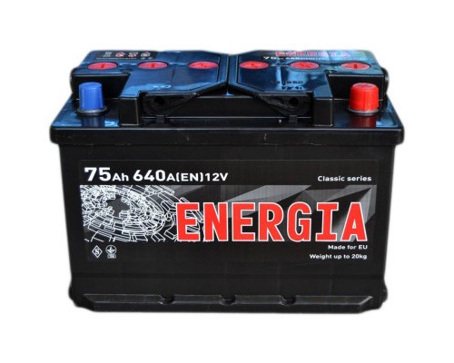Акумулятор автомобільний ENERGIA 75Ah Ев (-/+) (640EN) (22388)