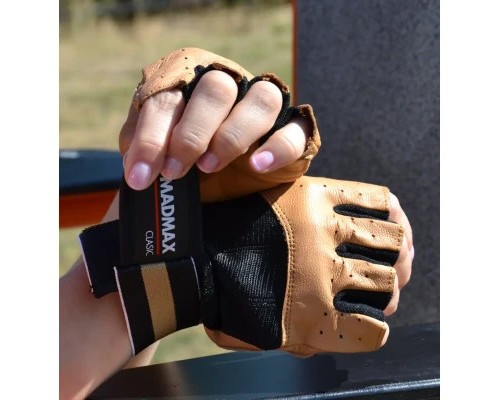 Рукавички для фітнесу MadMax MFG-248 Clasic Brown XL (MFG-248-Brown_XL)