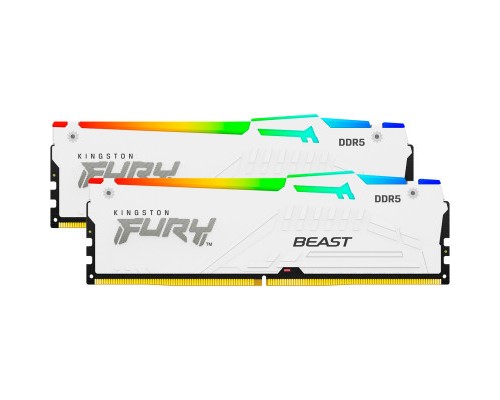 Модуль пам'яті для комп'ютера DDR5 64GB (2x32GB) 5600 MHz Beast White RGB Kingston Fury (ex.HyperX) (KF556C36BWEAK2-64) Модуль пам'яті для комп'ютера DDR5 64GB (2x32GB) 5600 MHz Beast White RGB Kingston Fury (ex.HyperX) (KF556C36BWEAK2-64)