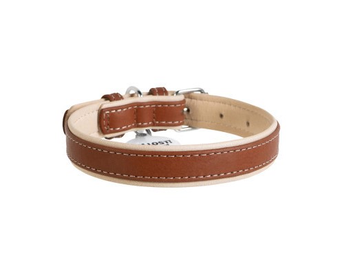 Нашийник для тварин WAUDOG Soft з QR паспортом S коричневий (7191)