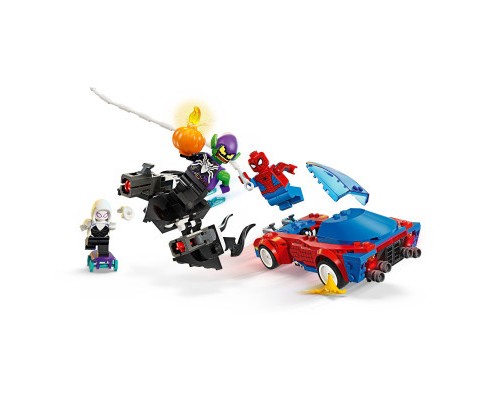 Конструктор LEGO Super Heroes Автомобіль для перегонів Людини-Павука й Зелений Гоблін з отрутою Венома 227 детале (76279)