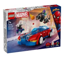Конструктор LEGO Super Heroes Автомобіль для перегонів Людини-Павука й Зелений Гоблін з отрутою Венома 227 детале (76279)