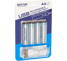 Акумулятор Beston AA USB Type-C 1460mAh 1.5V Li-ion * 4 (2AC-60/AA620265) 