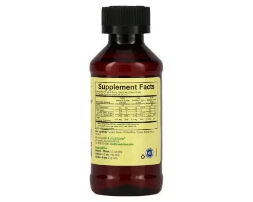 Мінерали ChildLife Рідкий цинк для дітей, смак манго та полуниці, Zinc Plus, 118 м (CDL-10350)