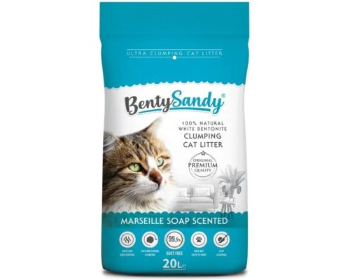 Наповнювач для туалету Benty Sandy Marseille Soap Scented кольорові гранули 20 л/17.2 кг (BS-20002)