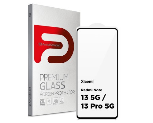 Скло захисне Armorstandart Full Glue Xiaomi Redmi Note 13 5G / 13 Pro 5G Black (ARM74630)