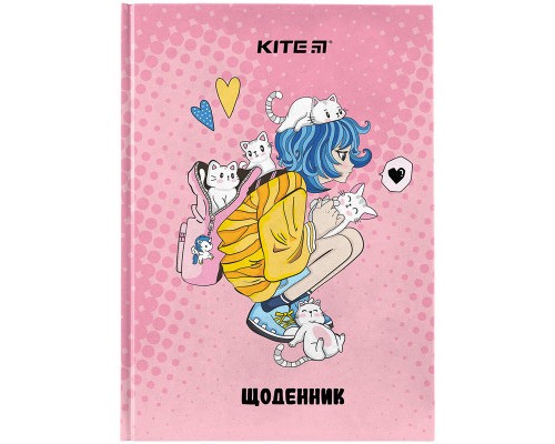Щоденник шкільний Kite Cats тверда обкладинка (K24-262-1)