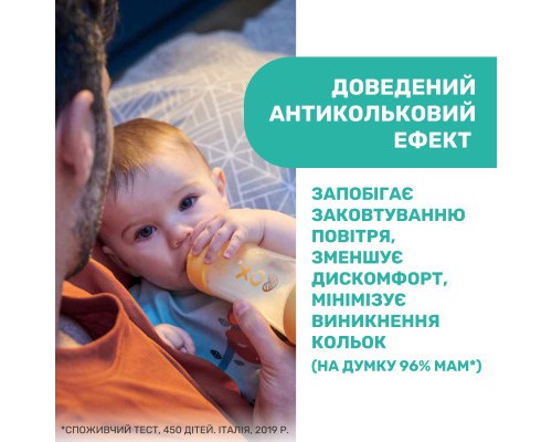 Пляшечка для годування Chicco Perfect 5, силікон, від 0 міс. повільний потік 150 мл (8058664153879) (20211.31.40)