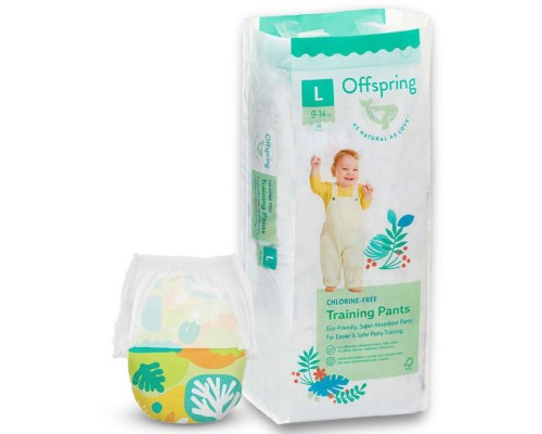 Підгузки Offspring трусики Розмір L (9-14 кг) 36 шт, Ліс (9355465009091) (DP-OI-FAP-L36P-FRT)