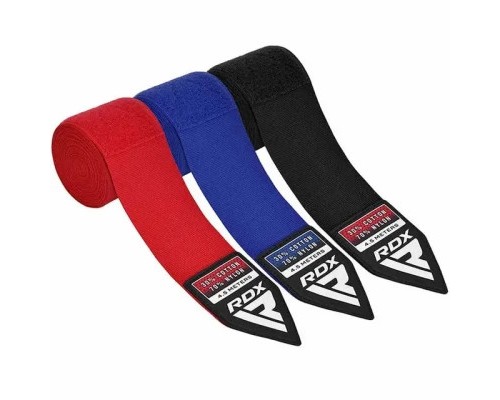 Бинт для спорту RDX для боксу RB Hand Wraps Combine 3 пари Red,Black,Blue (4.5м.) (HWC-RBU+)