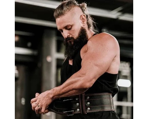 Атлетичний пояс RDX для пауерліфтингу RD1 шкіряний Blue M (WPB-RD1U-M)