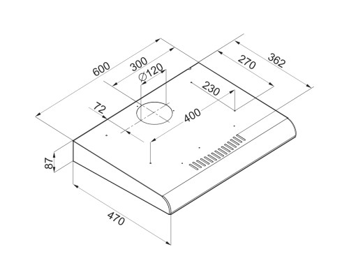 Витяжка кухонна Hansa OSC6112WH