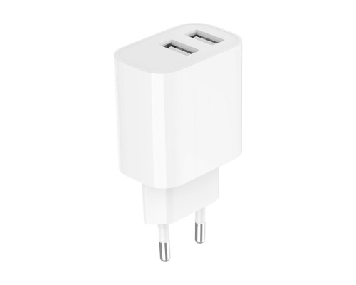 Зарядний пристрій Gembird 2 USB-A 5V/2.4A (12W) white (TA-UC-2A12-01)