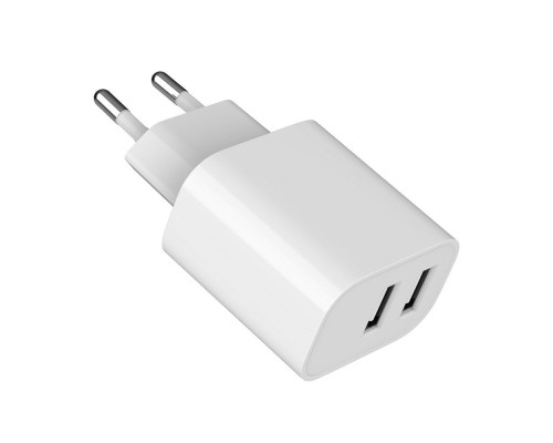 Зарядний пристрій Gembird 2 USB-A 5V/2.4A (12W) white (TA-UC-2A12-01)